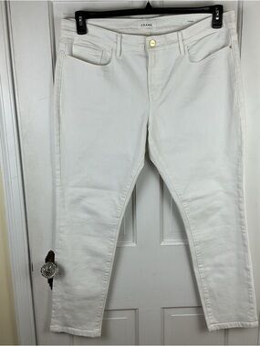 Frame Le Garcon Jeans White Denim Size 33 Sale! NWT